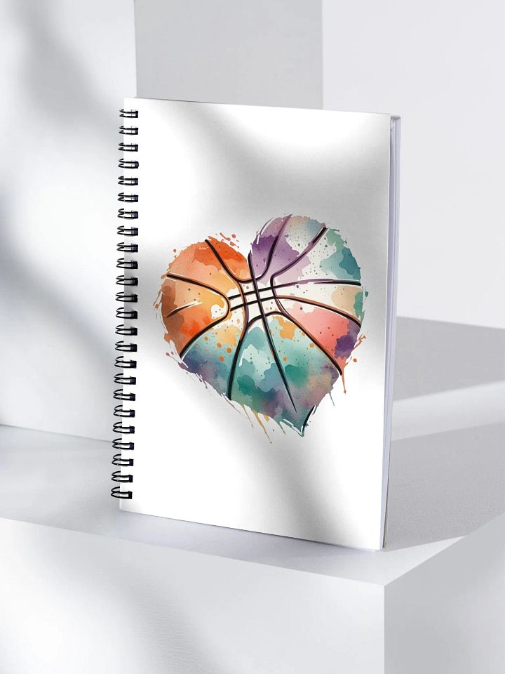 Heart Pastel Basketball Hoops of Love Spiral Notebook product image (1)