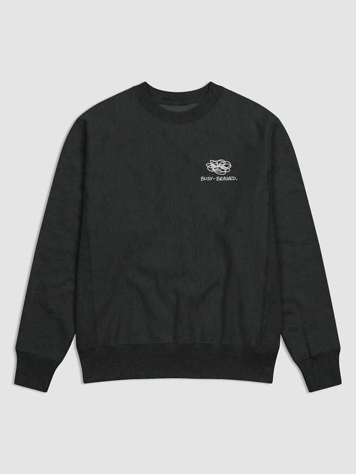 BUSY-BRAINED (sm. white design) Champion Cotton Max Sweatshirt product image (1)