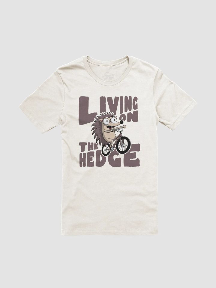 Living on the Hedge Funny Hedgehog Cycling T-Shirt – Cute Animal Pun Tee for Bike Lovers product image (1)