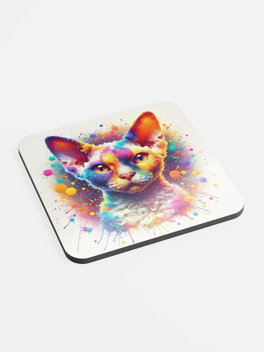 Glossed Cork Coaster: Devon Rex product image (2)