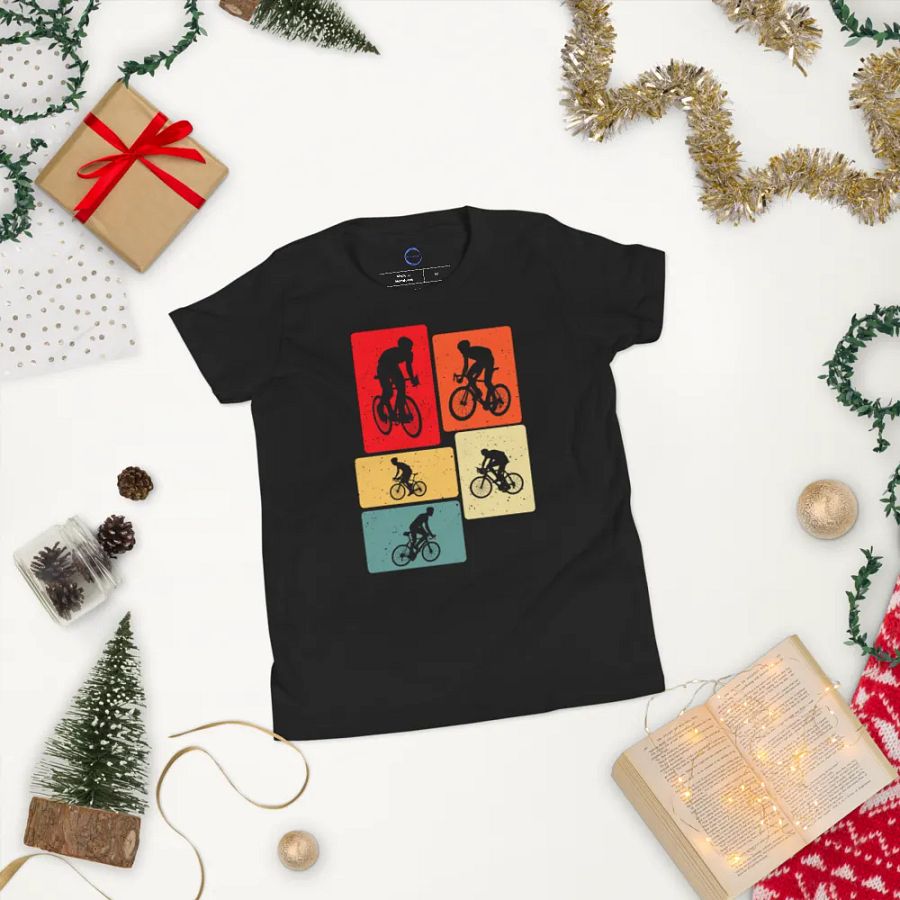 Cyclist Silhouette Youth T-Shirt product image (8)