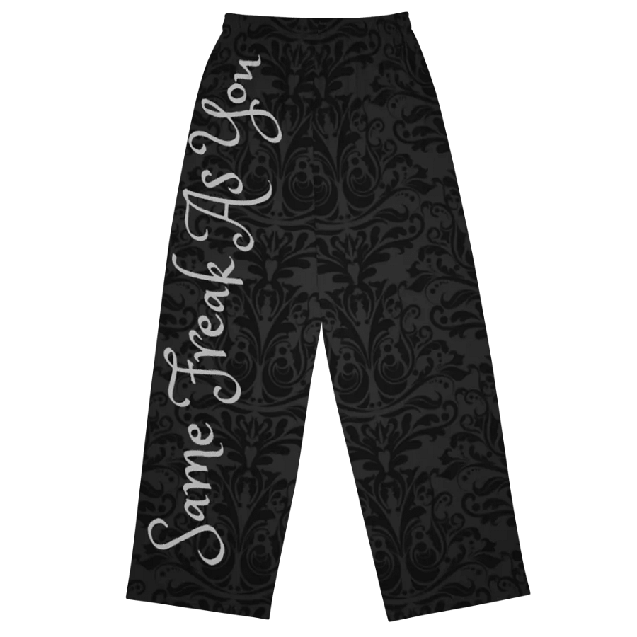 Weak Of Wanting 'Same Freak As You' Gothic Wide Leg Pants (Front & Back Print) product image (1)