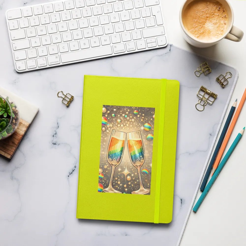 Rainbow Champagne Celebration Journal / Guestbook - LIME product image (8)