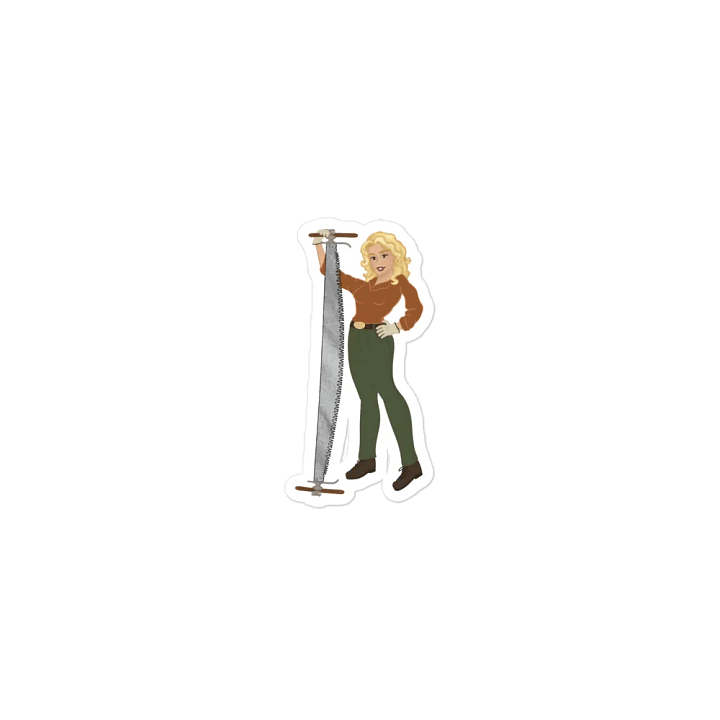 Crosscut Saw Blonde Dolly Pinup Magnet product image (1)