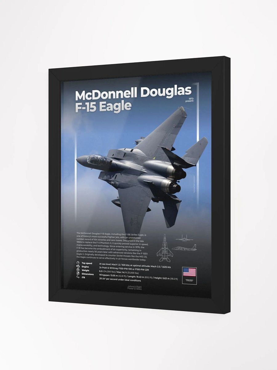 McDonnel Douglas (Boeing) F-15 Eagle Aviation Spec Poster product image (1)
