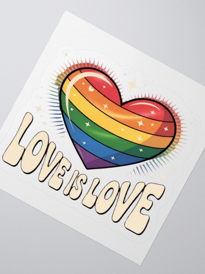 Exclusive "Love is Love" Rainbow Pride Sticker by TDS Music - Celebrate Inclusivity product image (4)