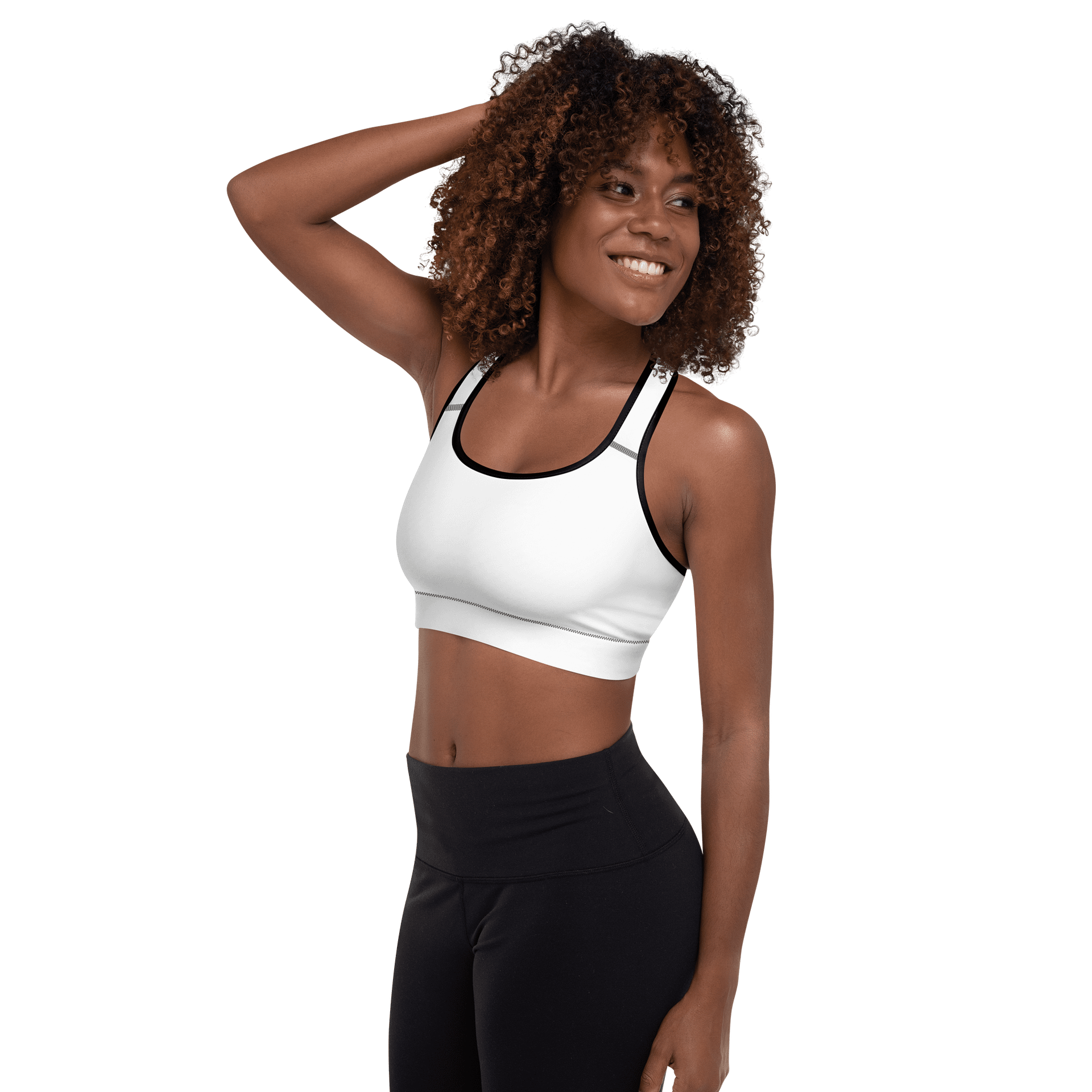 The Good Luck Padded Sports Bra - White product image (3)