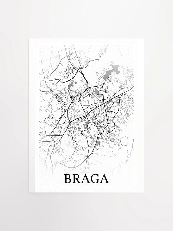 Braga, Portugal, city map print product image (3)
