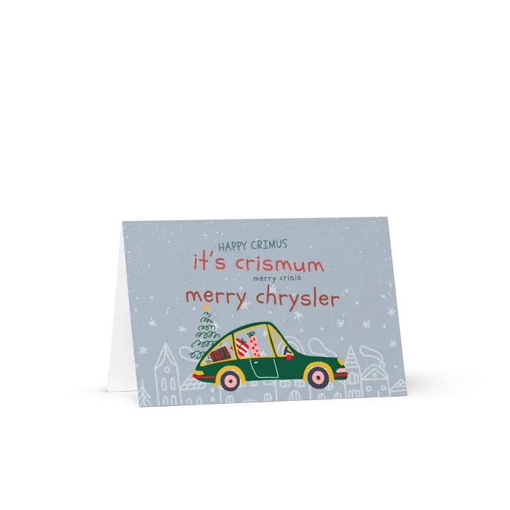 Whimsical Christmas Car Greeting Card product image (1)