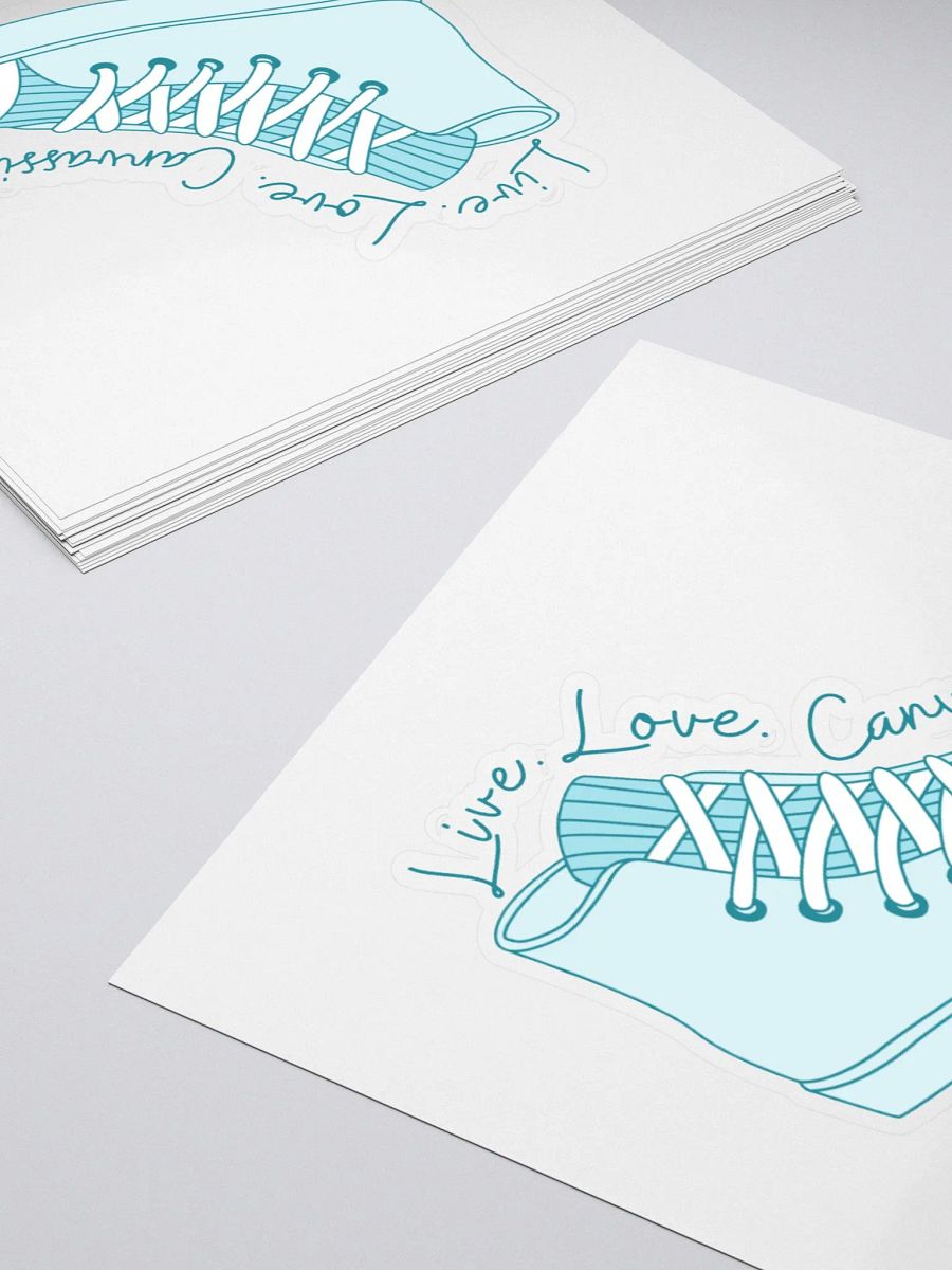 Live Love Canvassing Shoe Kiss Cut Sticker product image (4)