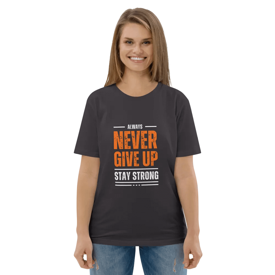 NEVER GIVE UP Glitch Tee product image (139)