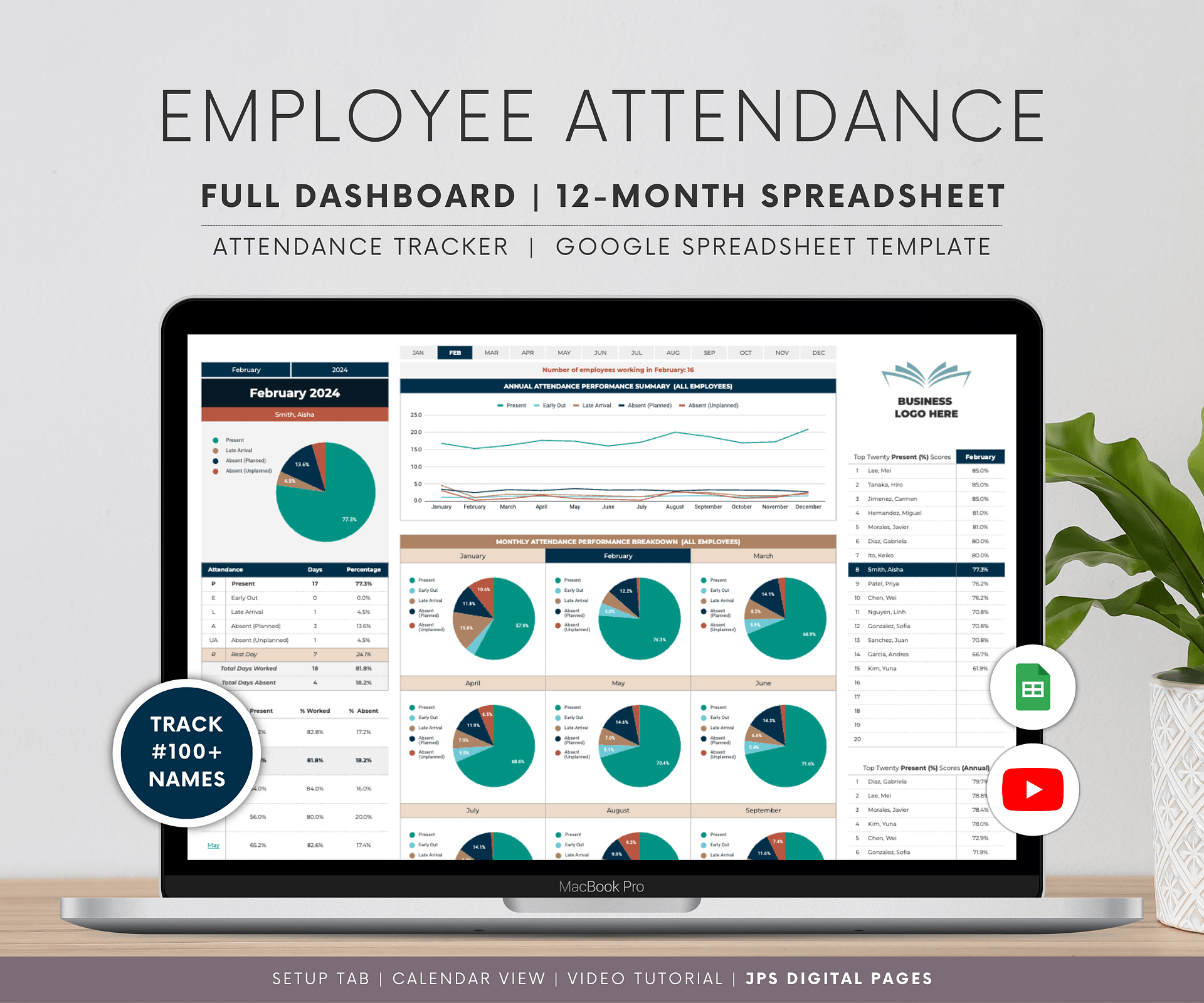 Employee Attendance Tracker & Dashboard product image (1)