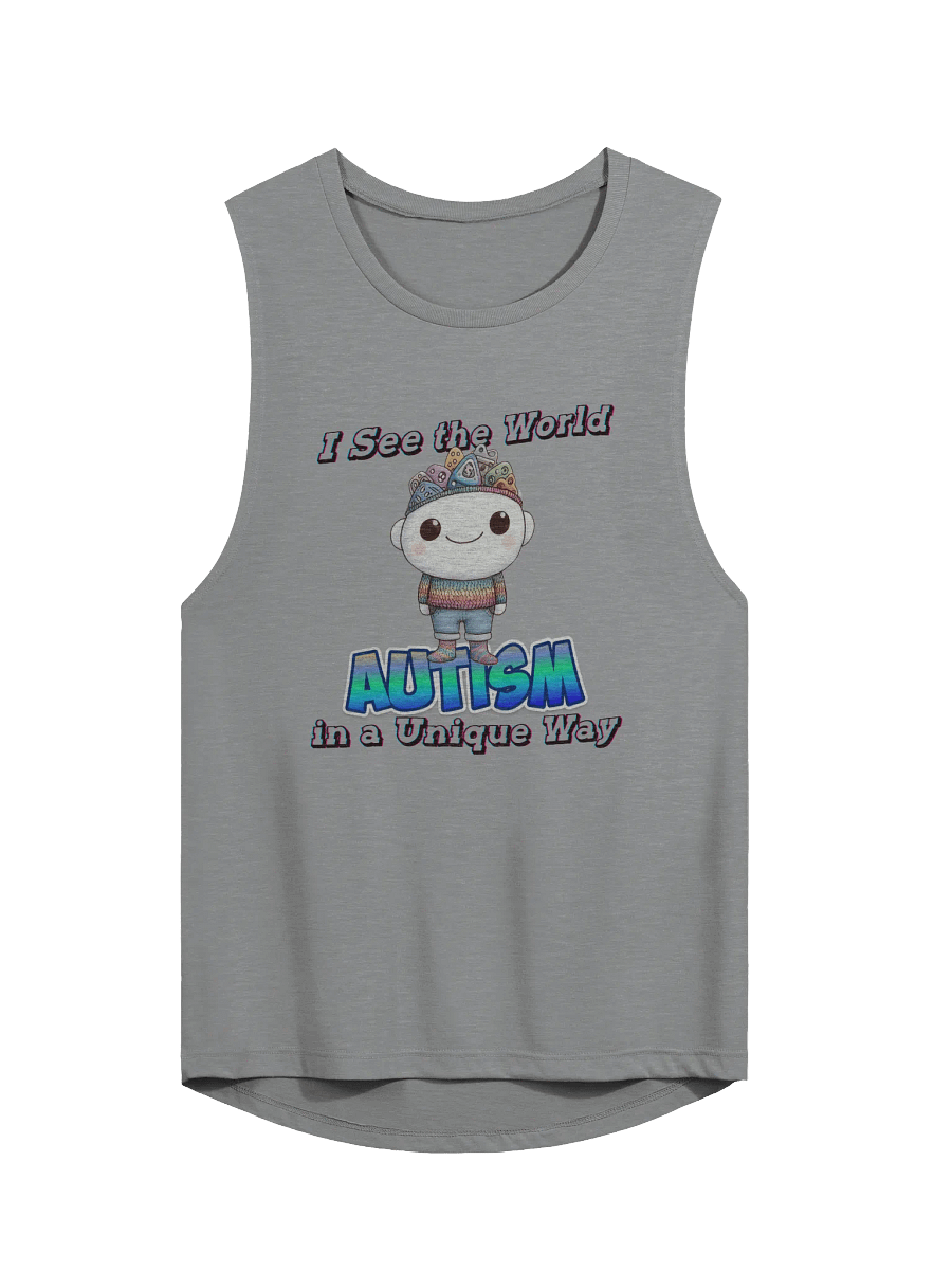 Autism: I See the World in a Unique Way Bella+Canvas Women's Flowy Muscle Tank product image (1)
