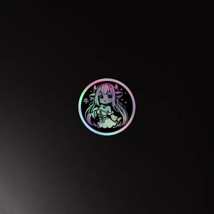 Adorable Ushi Holographic Sticker product image (2)