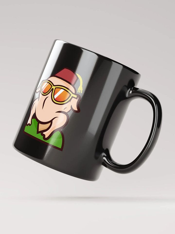 TURKEY HEAD GLOSSY BLACK MUG product image (3)
