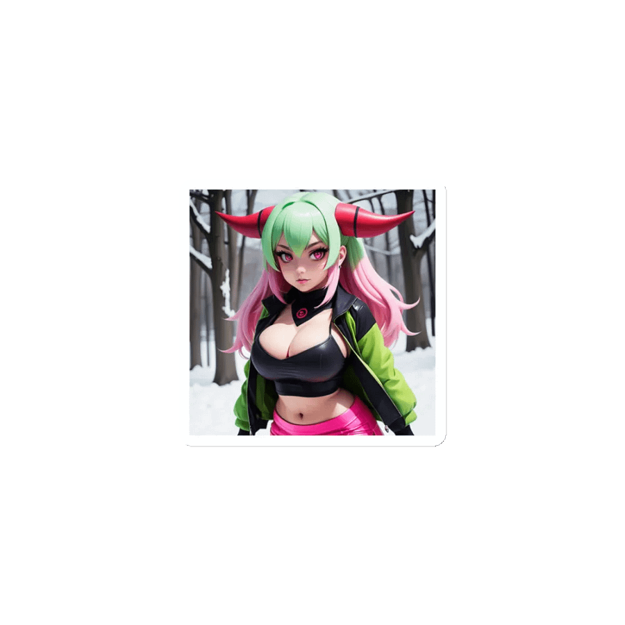 Enchanting Demon Girl Die-Cut Magnets product image (1)