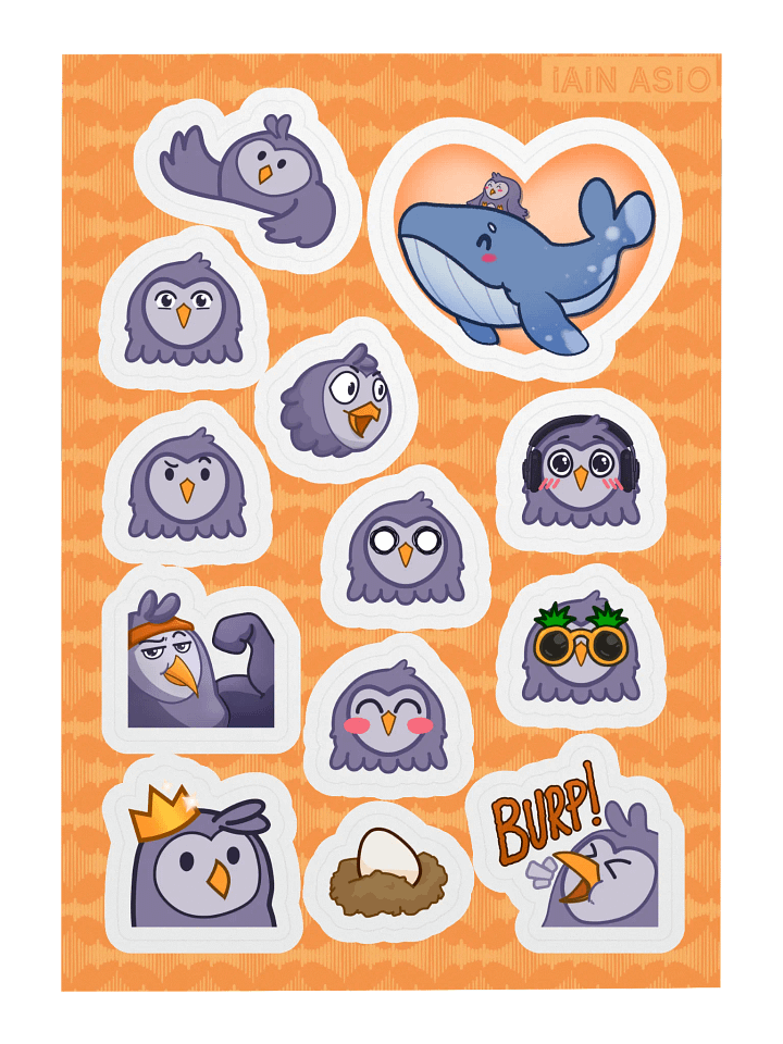 Owl Emote Sticker Sheet product image (1)