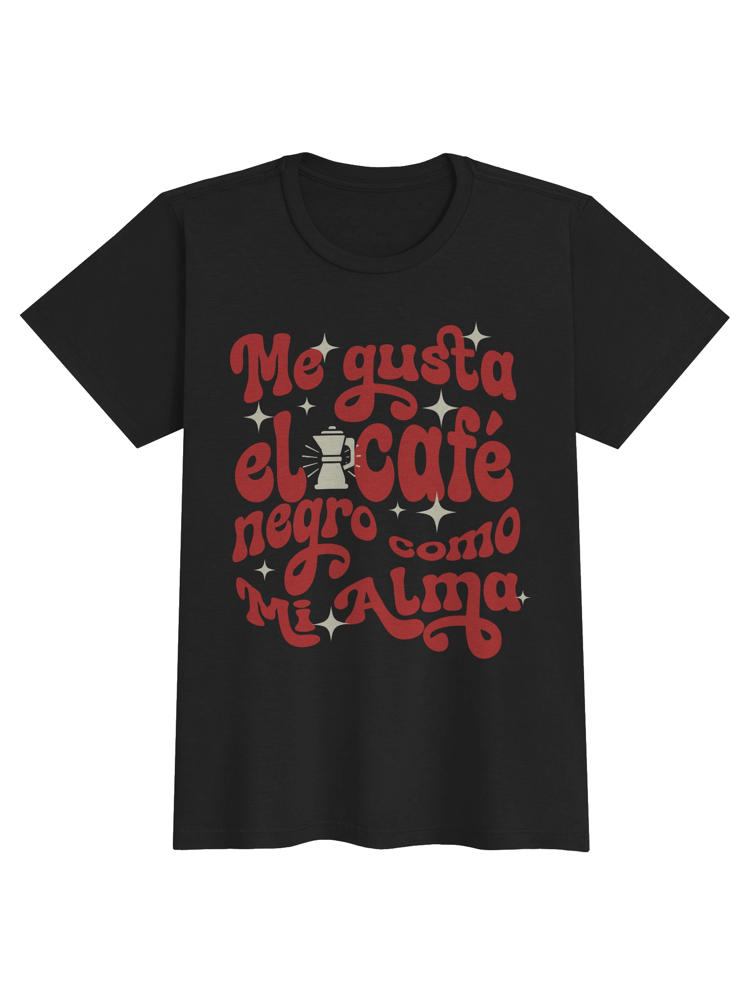 Me Gusta el Café Negro Como Mi Alma T-Shirt Mujer product image (1)
