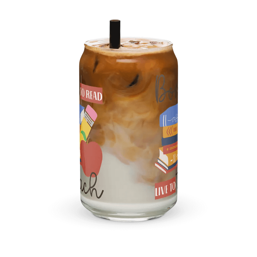 Ice Coffee Glass Tumbler Gift For A Book Lover Teacher product image (7)