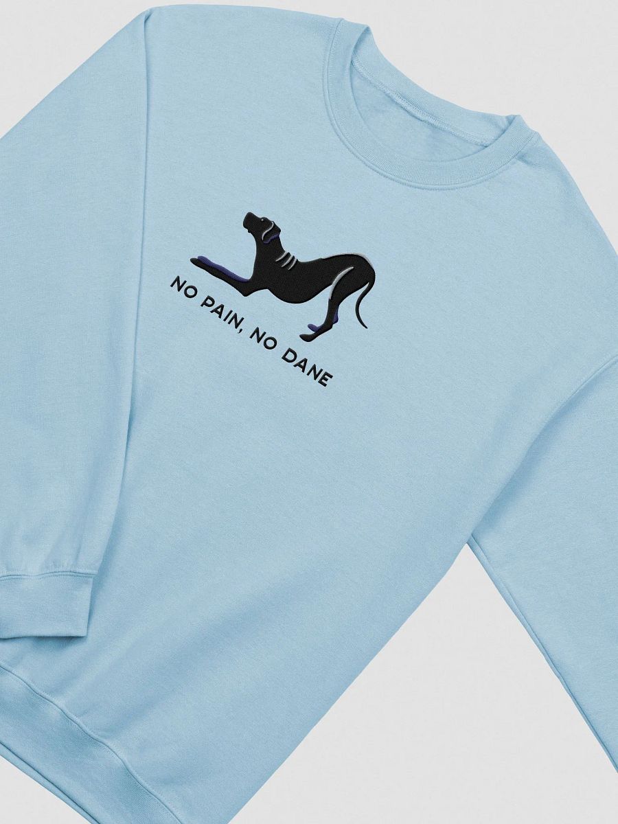 No Pain, No Dane Sweatshirt (Embroidered) of a Great Dane(Black) product image (6)
