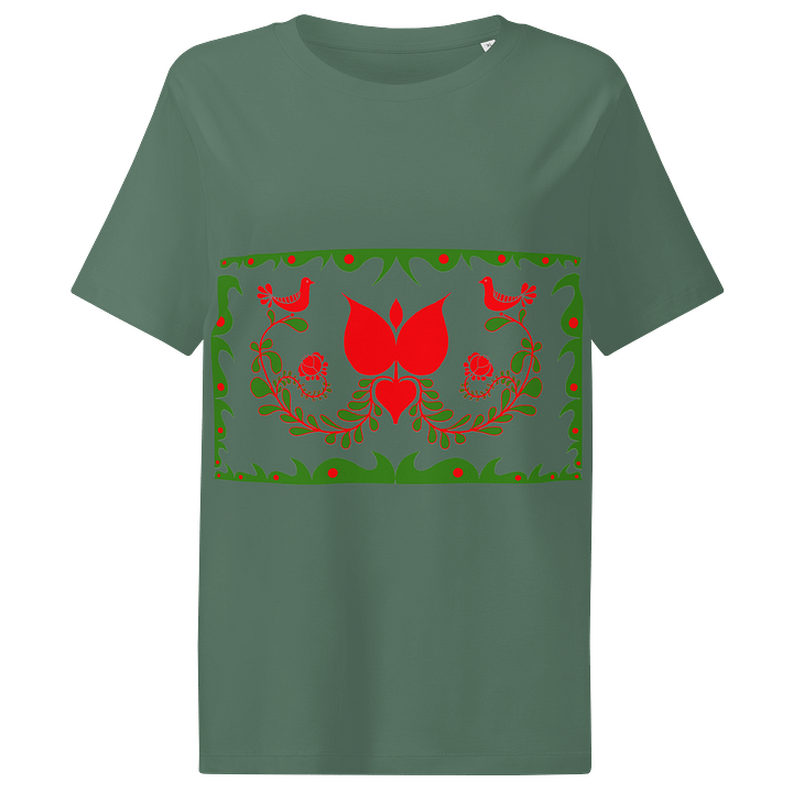 Folk Art Hungarian Red Tulip Women's Organic T-Shirt product image (1)