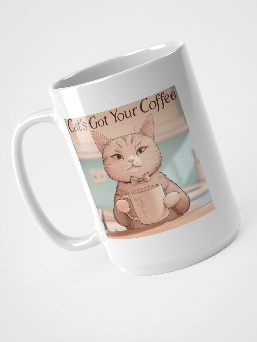Cat Coffee Charm White Glossy Mug product image (4)