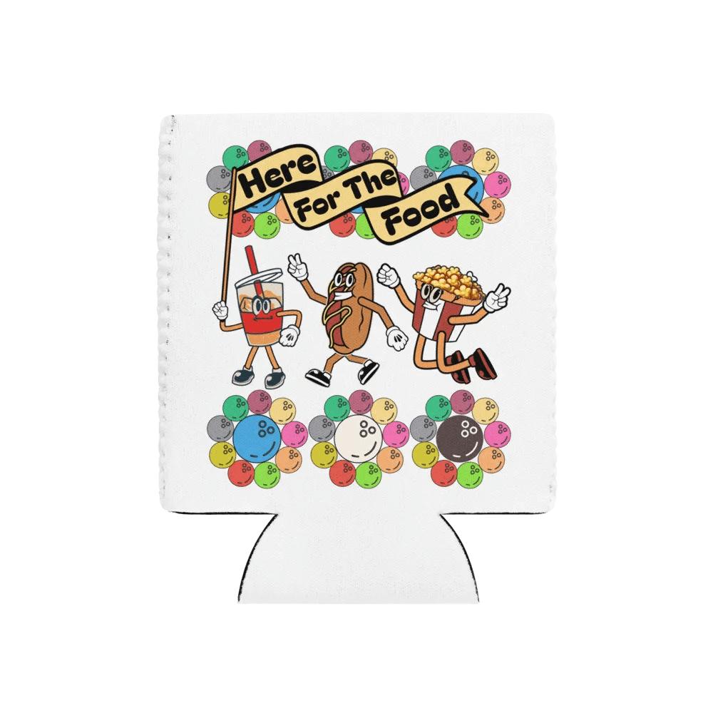 Here For The Food Bowling Foodie Fun Can Cooler product image (1)