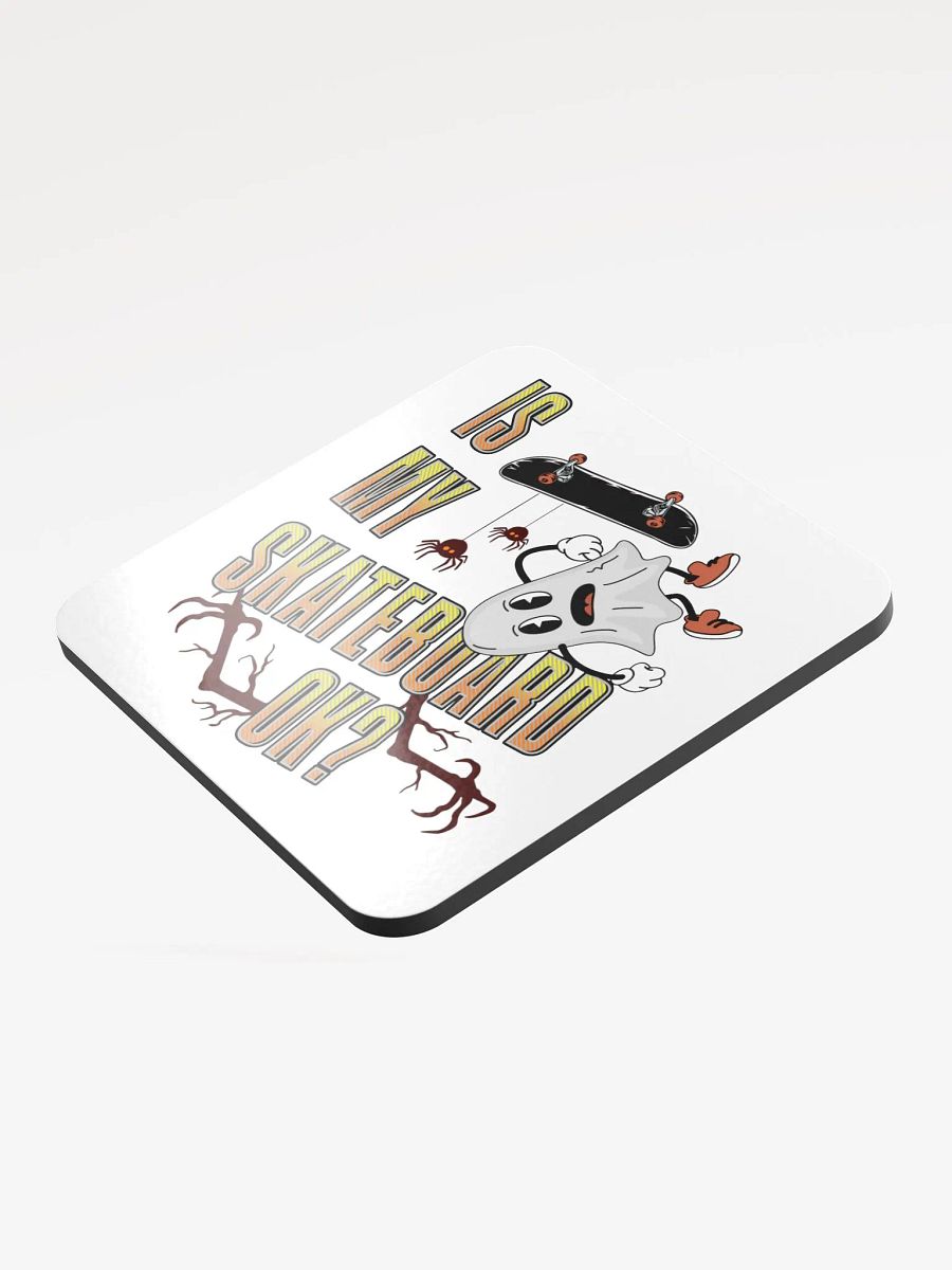Is My Skateboard Ok? Ghost Spooky Skater Cork Coaster product image (3)