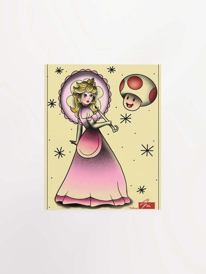 Princess Peach- American Traditional Flash Poster product image (1)