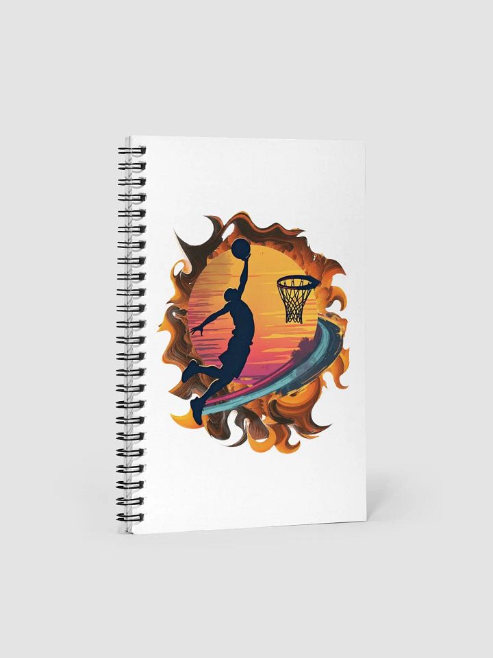 Space Shooter Basketball Sunset Slam Spiral Notebook product image (1)