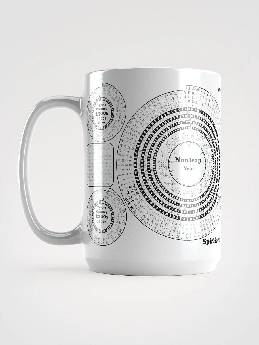 Spiriform Perpetual Calendar 15oz White Ceramic Mug product image (6)
