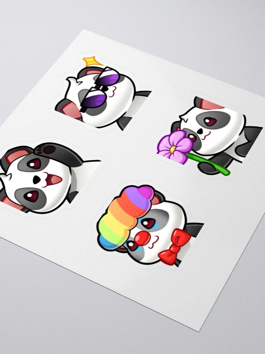 Panda Emote Kiss Cut Stickers product image (3)
