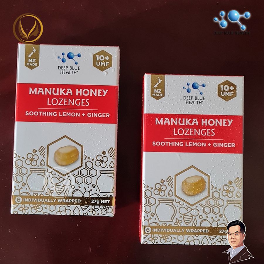Kẹo ngậm mật ong Manuka UMF10+ chanh & gừng Deep Blue Health Honey Lozenges 6 viên product image (2)