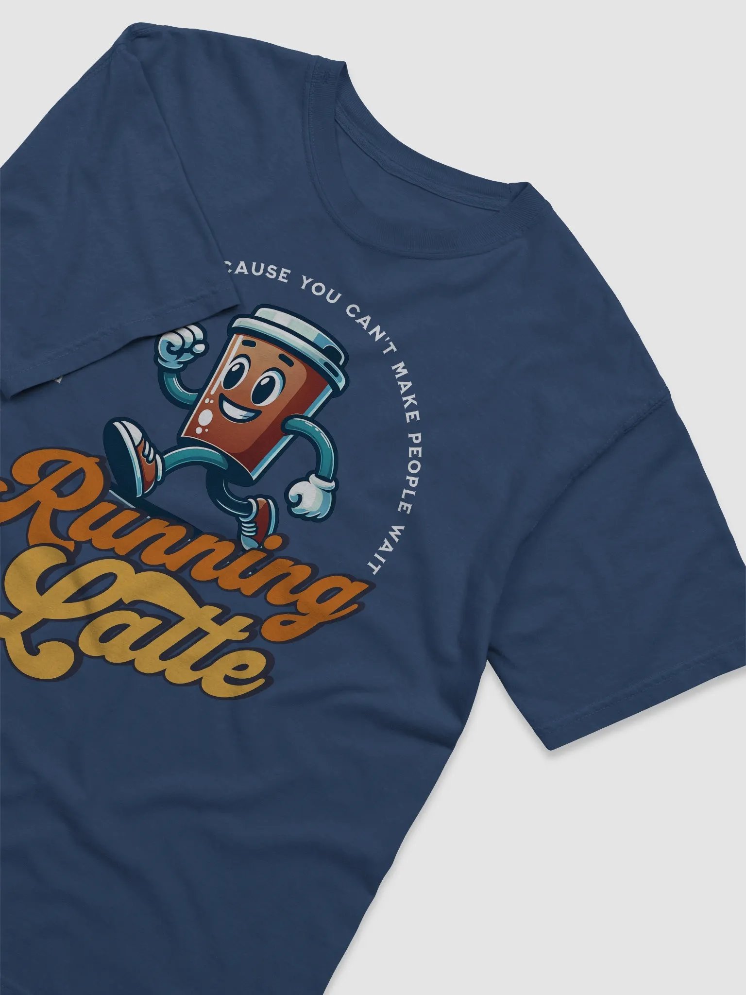 Running Latte Character T-Shirt product image (2)