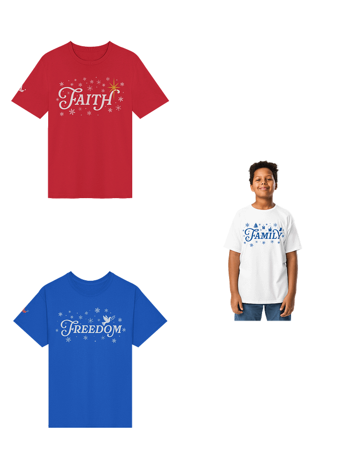 Faith, Family, Freedom Holiday Tees - Youth Set product image (2)
