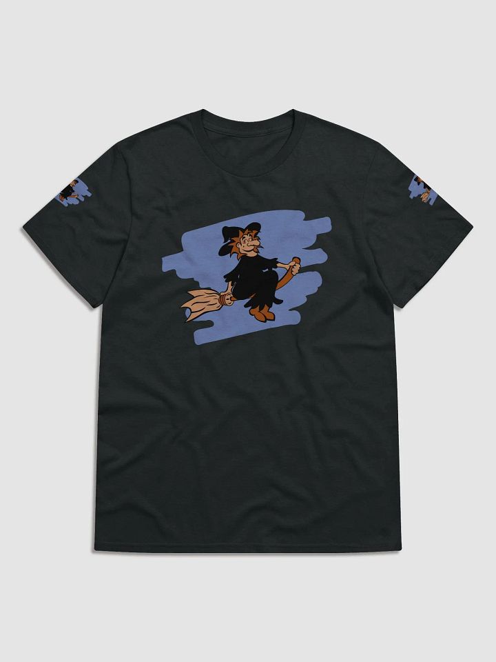 Witch Riding a Broom Halloween Tee product image (2)