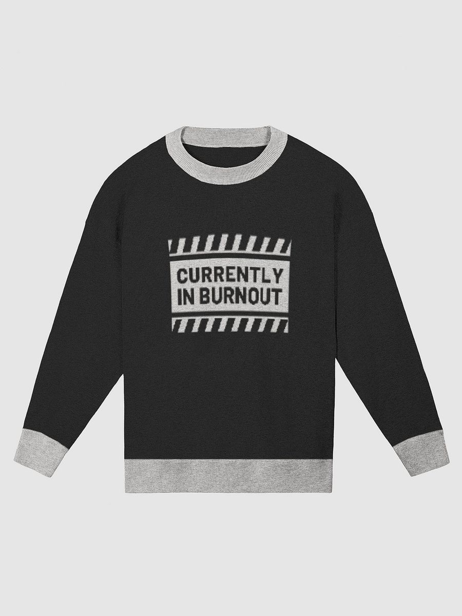 CURRENTLY IN BURNOUT (lg. design, black and off white) knitwear relaxed crewneck product image (5)