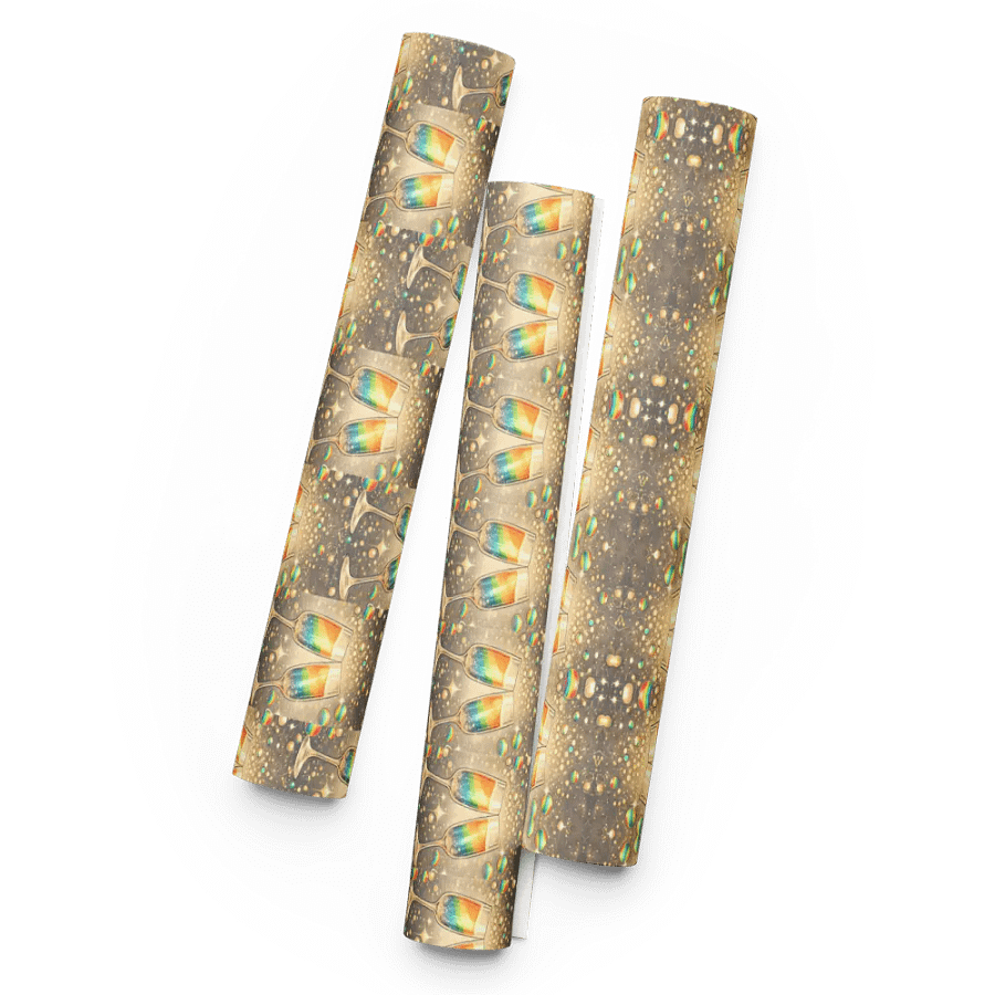 Rainbow Champagne Celebration Wrapping Paper Set product image (5)
