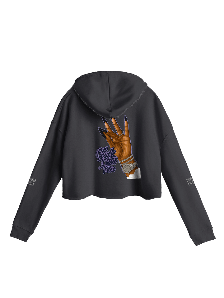 Unbothered & Expensive™ Cropped Hoodie — Luxe Long Sleeve product image (2)