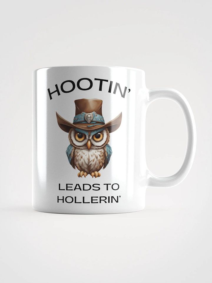 Hootin' Leads to Hollerin' Owl Cowboy Mug product image (3)