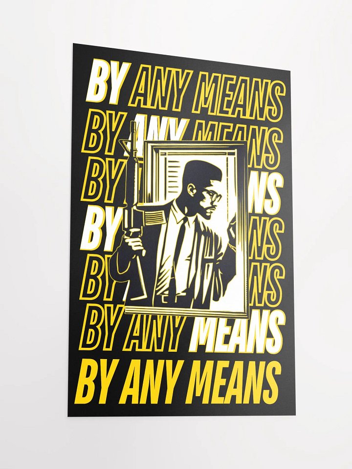 MALCOLM X BY ANY MEANS POSTER (GOLD) product image (6)