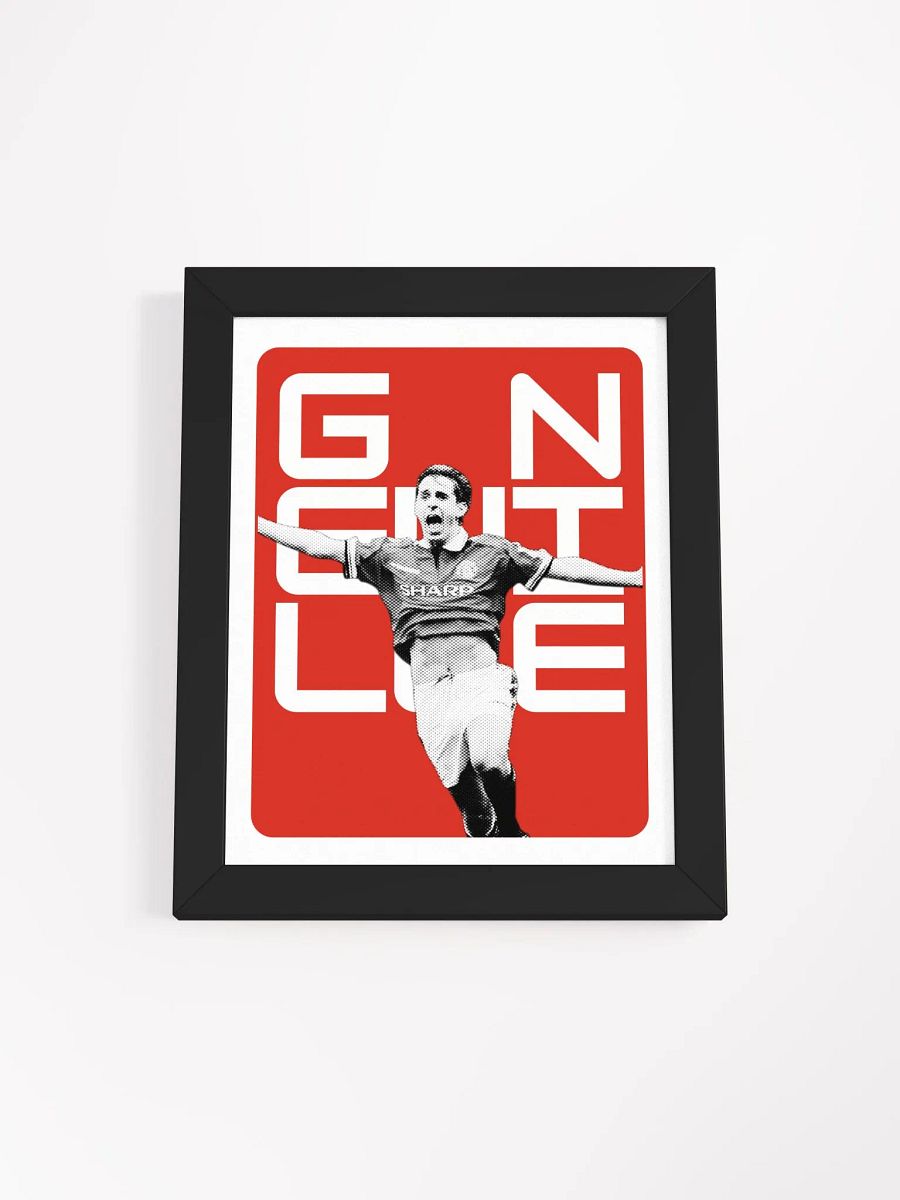 Gary Neville BW Manchester United Name Art Framed Print product image (2)