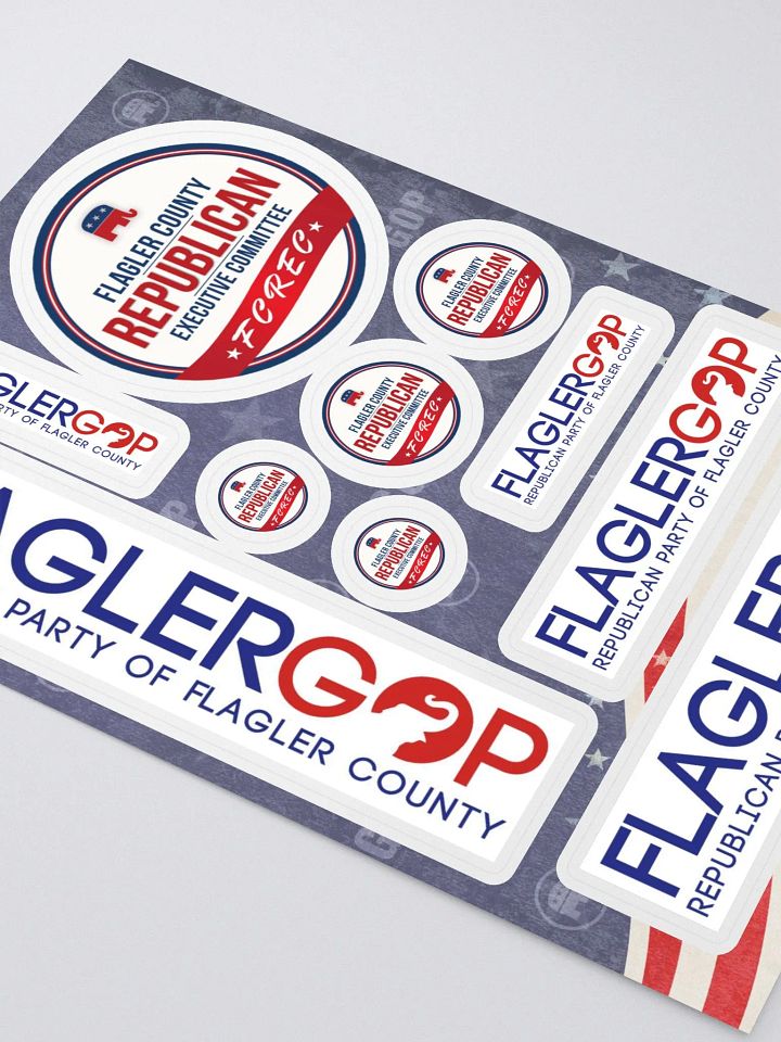 Flagler County Republican Executive Committee Sticker Sheet product image (2)