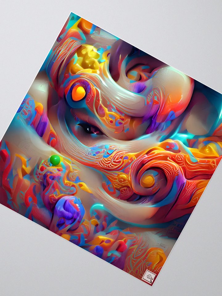 Dreamy swirl die-cut stickers, street art product image (4)