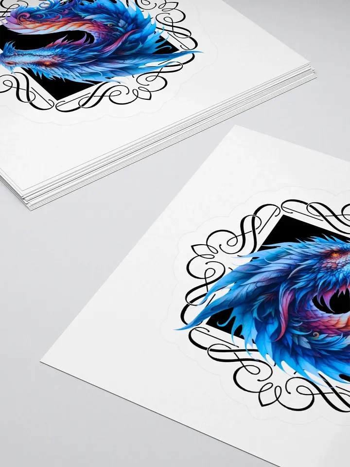 Mystical Blue Dragon Kiss Cut Stickers product image (2)