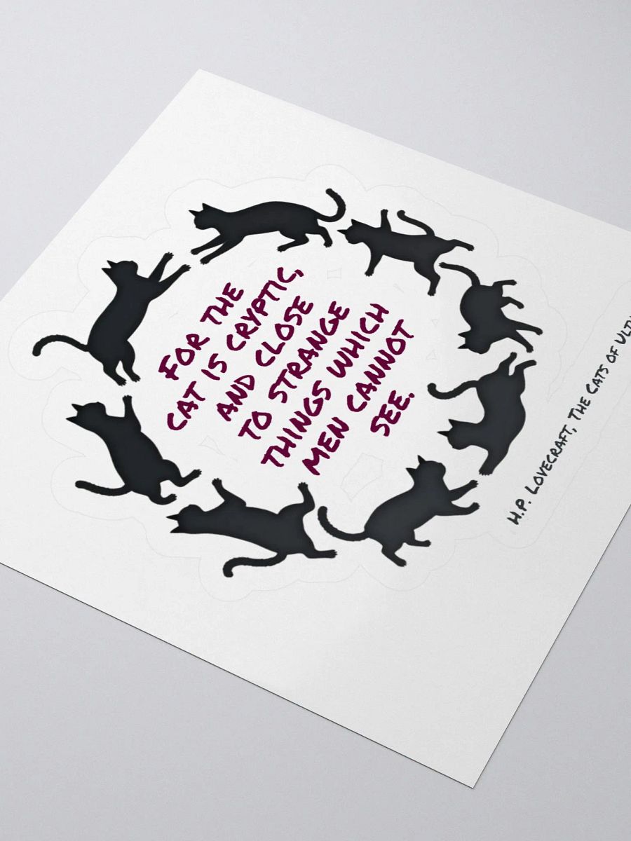 For the Cat Lovecraft Sticker product image (8)