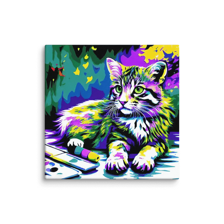 Cute Cat Digital Painting - v8 product image (1)