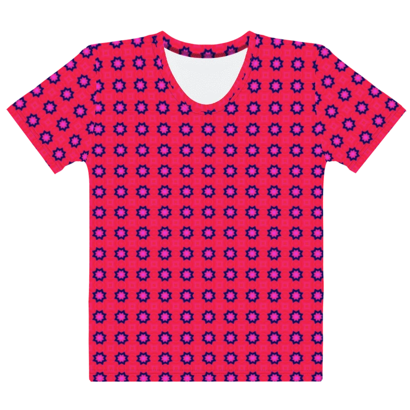 Abstract Red Ladies T Shirt product image (15)