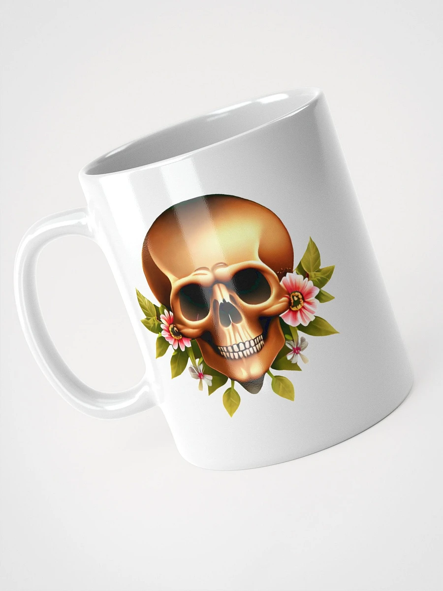 Skull with Nice Flowers Skull, skulls, skull art design, skeleton, skull and bones, scary, skull tattoo, artistic skull, human skull, dark skull, bones, Halloween, flowers product image (5)