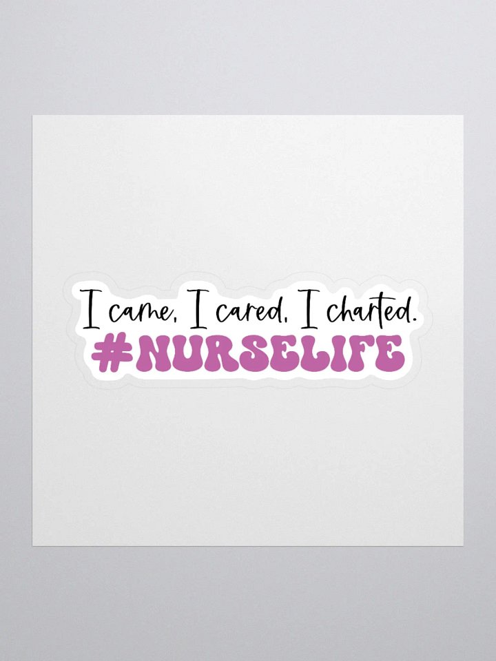 I Came, I Cared, I Charted. #NurseLife Sticker product image (1)